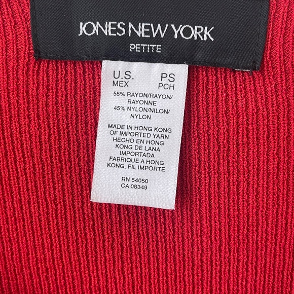 JNY Tomato Red Knit Tank Top - Picture 3 of 5